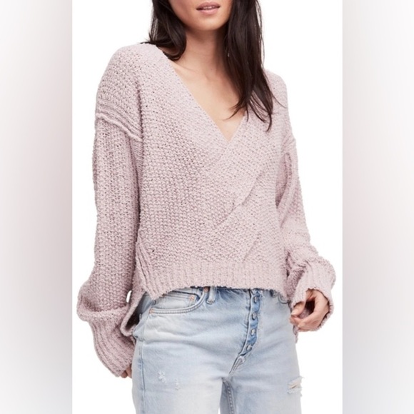 Free People Coco Twist Front Sweater In Lavender Purple Size Small - Picture 3 of 9